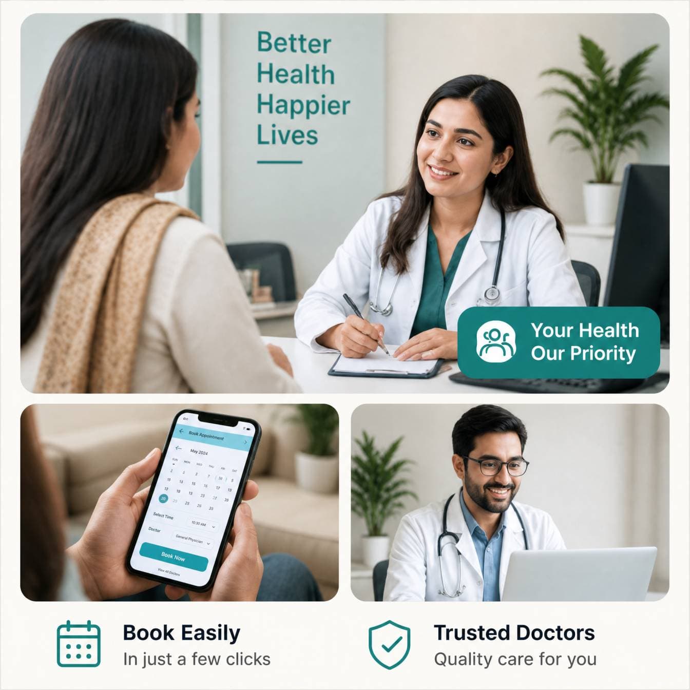 Healthcare appointments and verified doctors